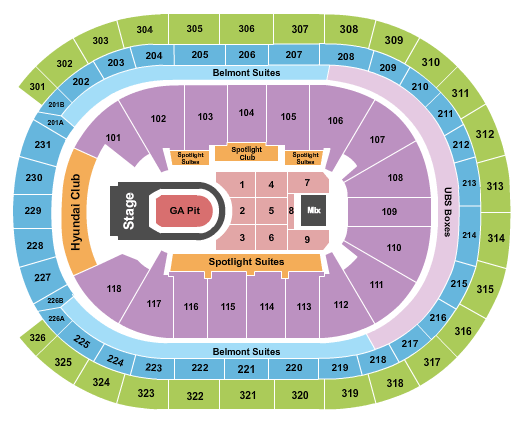 UBS Arena Kane Brown Seating Chart